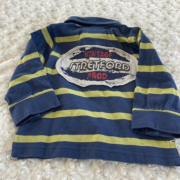Grain De Blé Baby Boy’s Long Sleeve  T-Shirt  Blue Green Size 12m - Picture 2 of 10